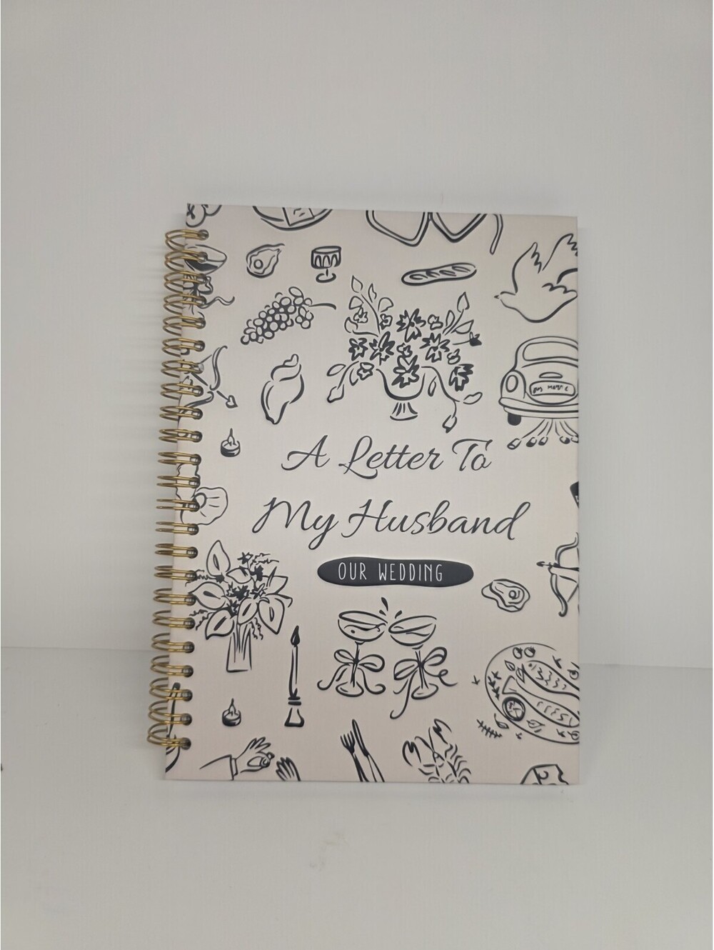 A letter to my husband Spiral Journal Notebook, Our Wedding